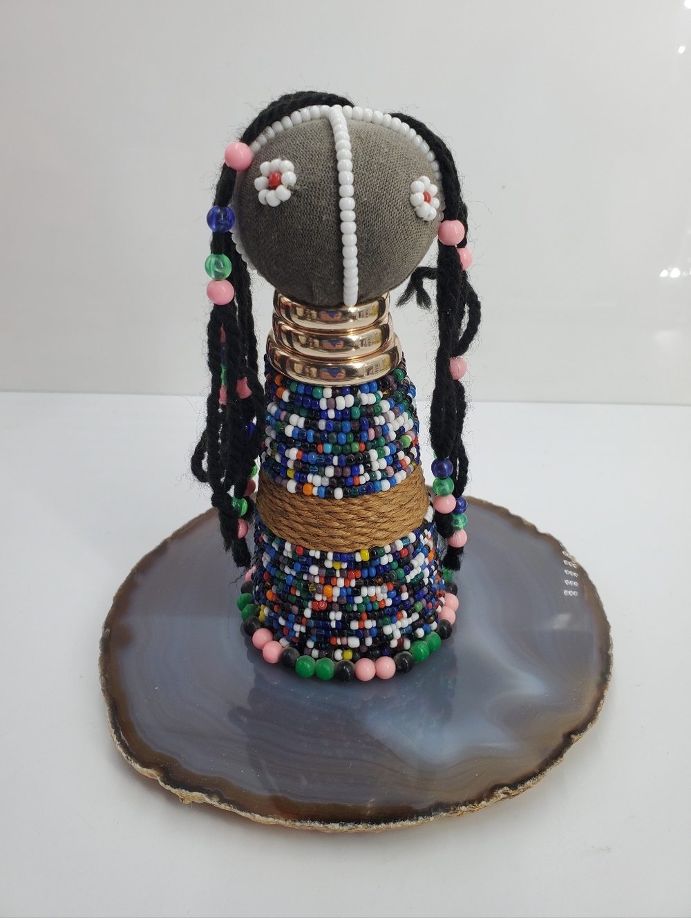 Ndebele Beaded Fertility Doll South African Tribal Ceremonial Folk Art 5.5" (NAV